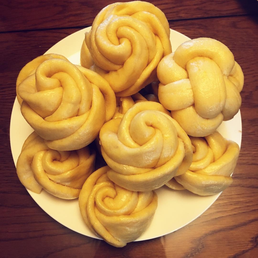 南瓜玫瑰花馒头