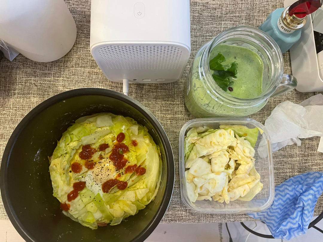 减脂餐｜包菜大阪烧，营养早餐～超简单