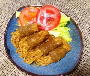 日本料理店能有的口味——金针菇肥牛卷的做法 步骤7