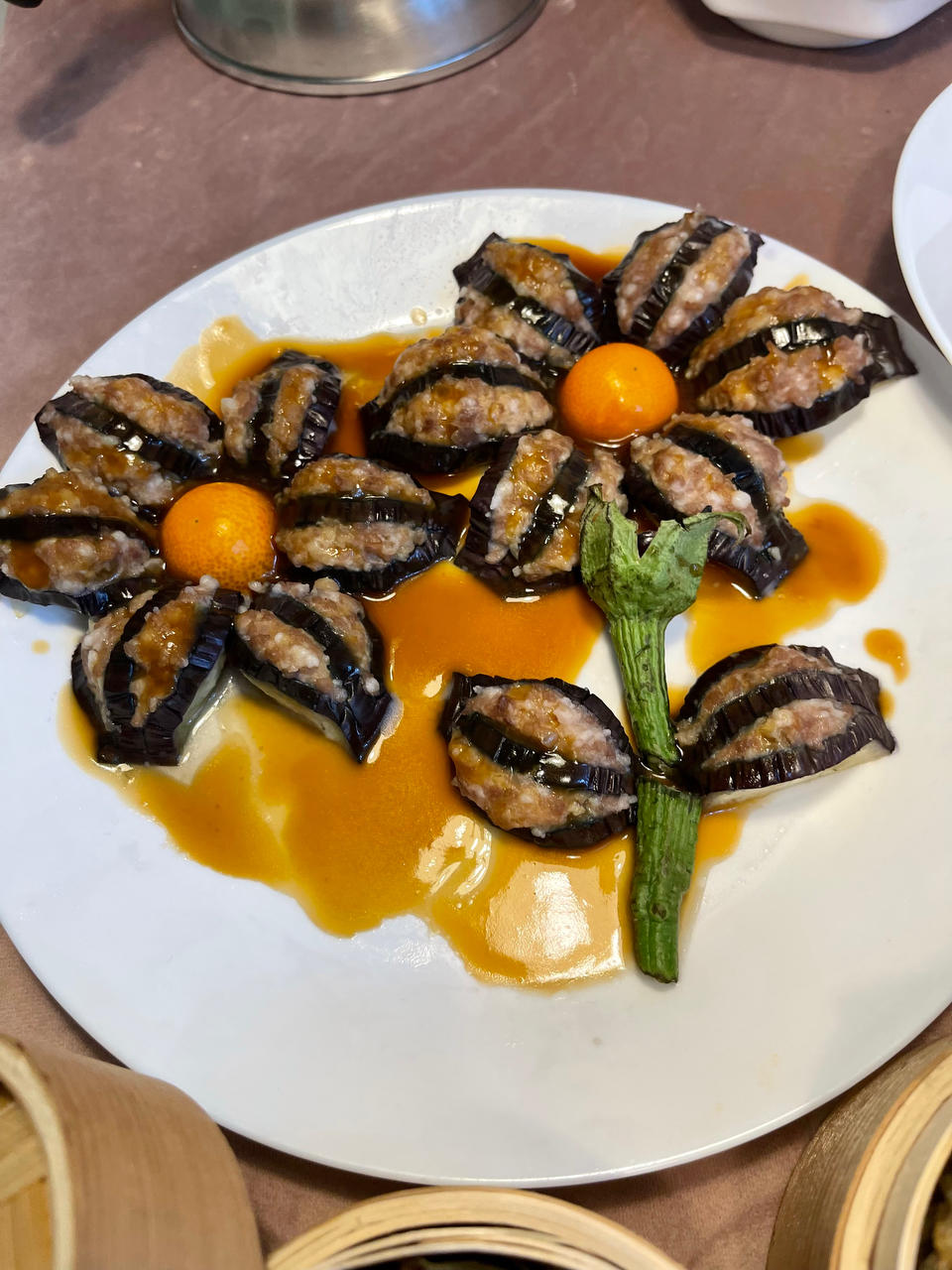 新年很给面的菜～茄子百合花