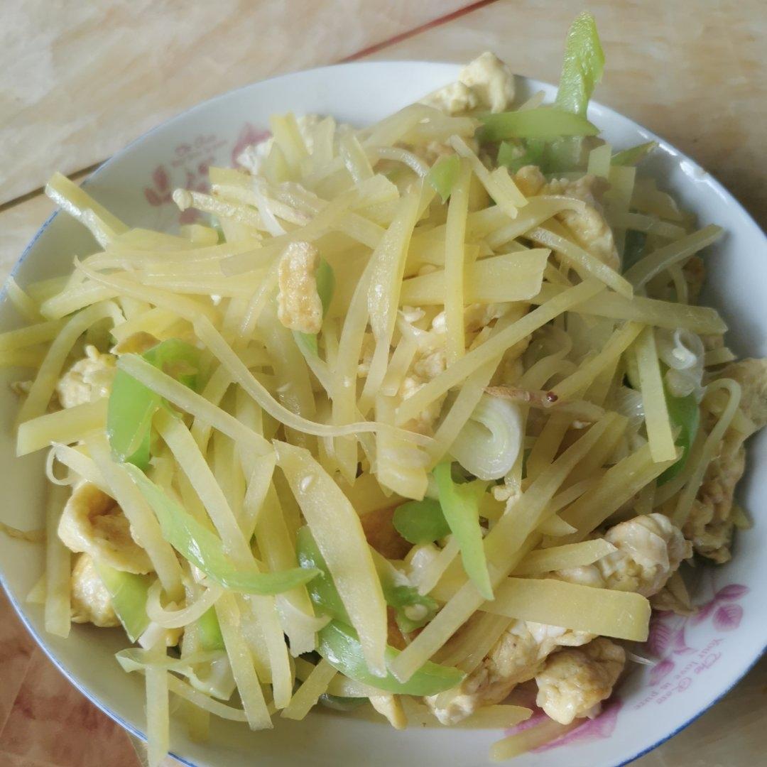 土豆丝炒鸡蛋