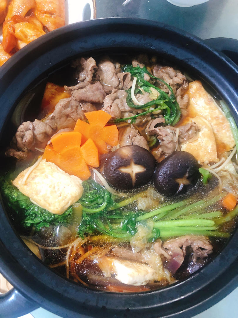 然然妈2012做的轻盐寿喜锅