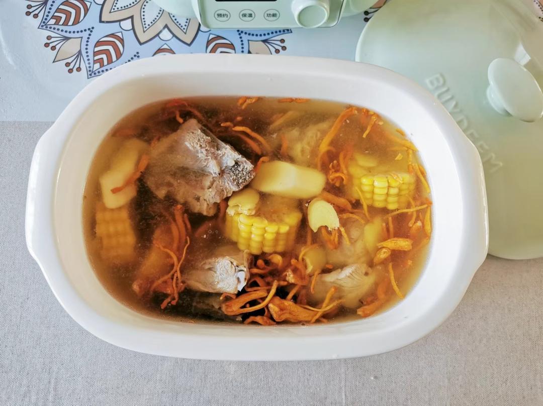 ㊙️富含蛋白质的靓汤‼️虫草干贝鸡汤 ‼️汉美驰慢炖锅