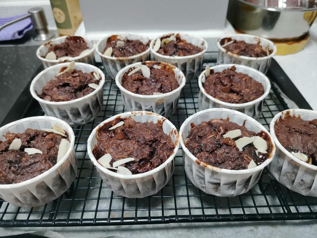 『拌一拌就ok』健康燕麦巧克力马芬|无面粉