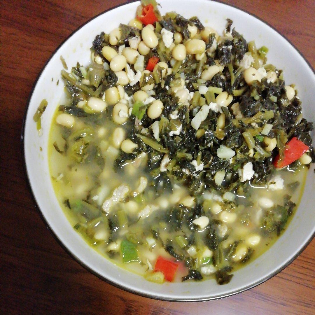 雪里蕻炒黄豆