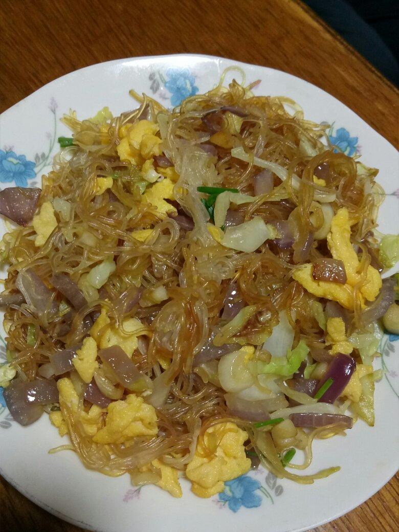 薇薇_kfw4做的包菜粉丝炒鸡蛋