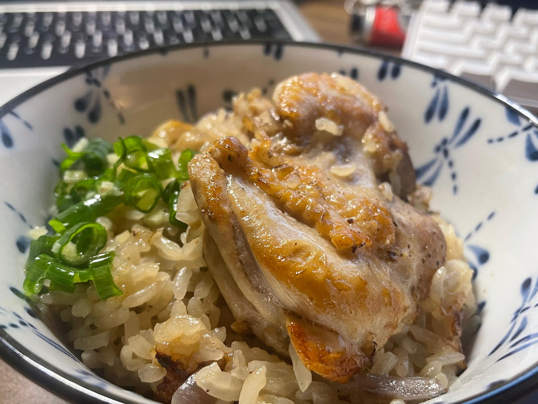 连吃三天都不腻🔥🔥葱油鸡腿饭