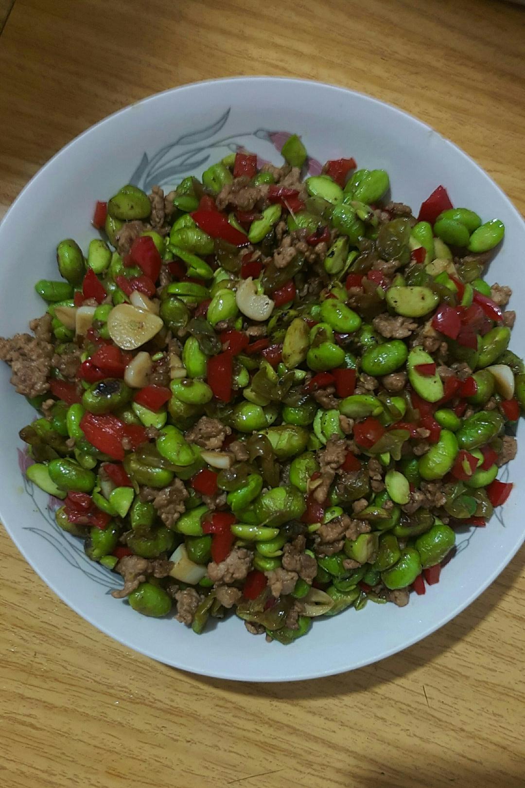 洛千做的下饭菜 肉末毛豆