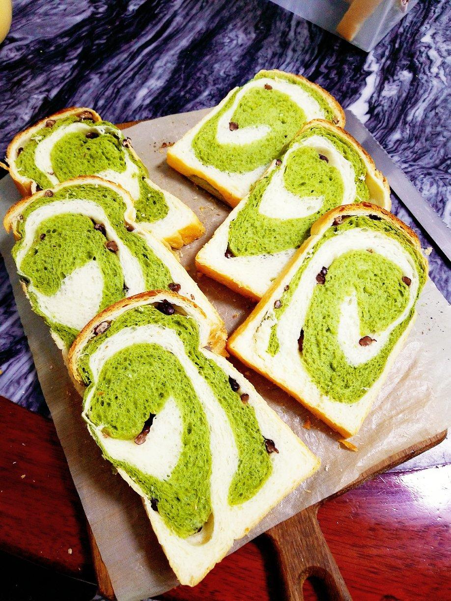抹茶蜜豆吐司