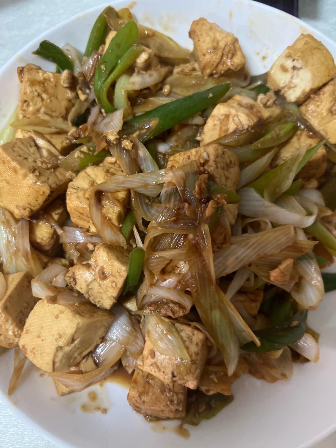 葱烧豆腐