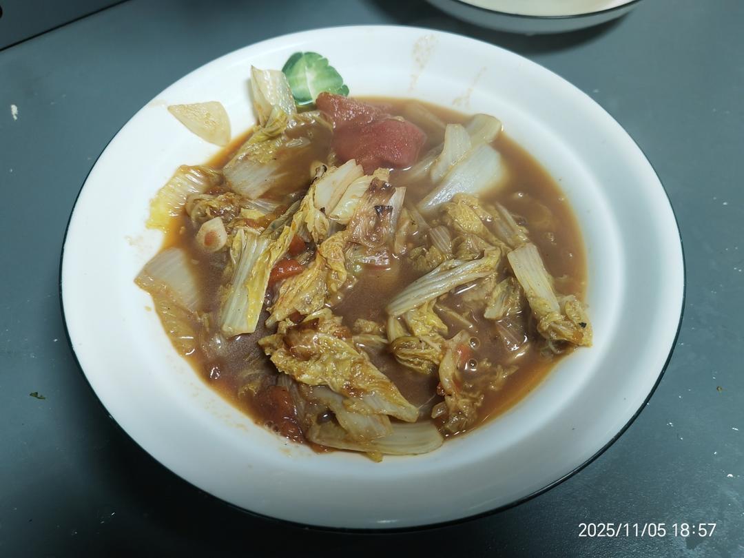 西红柿炒白菜