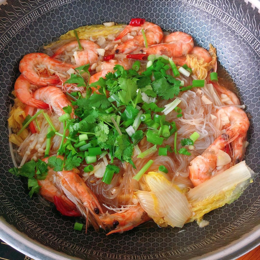 蒜蓉粉丝虾煲