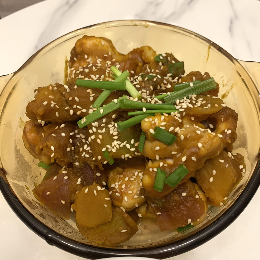 南瓜照烧鸡腿：附万能照烧汁