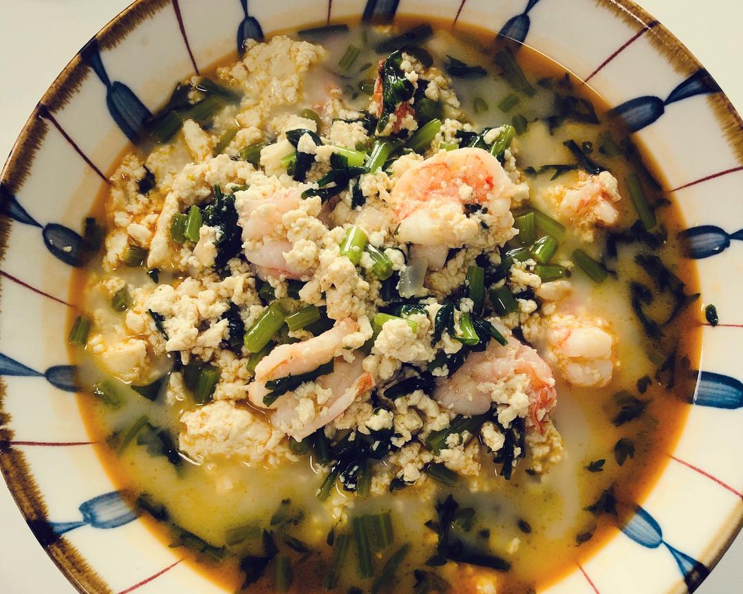 海鲜茼蒿小豆腐