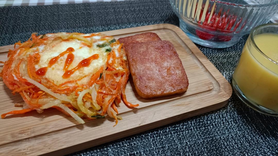 土豆胡萝卜丝鸡蛋饼|10分钟快手营养早餐