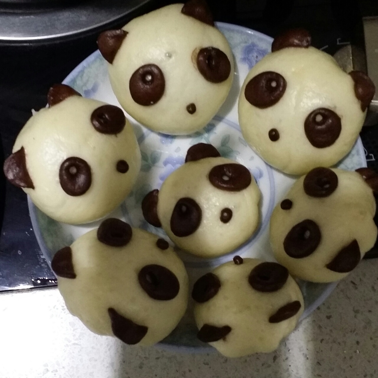 熊猫豆沙包&紫薯包