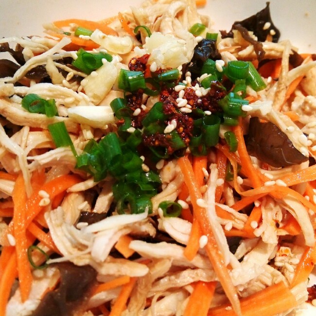 减脂健身｜凉拌手撕鸡丝（香辣&麻油版）