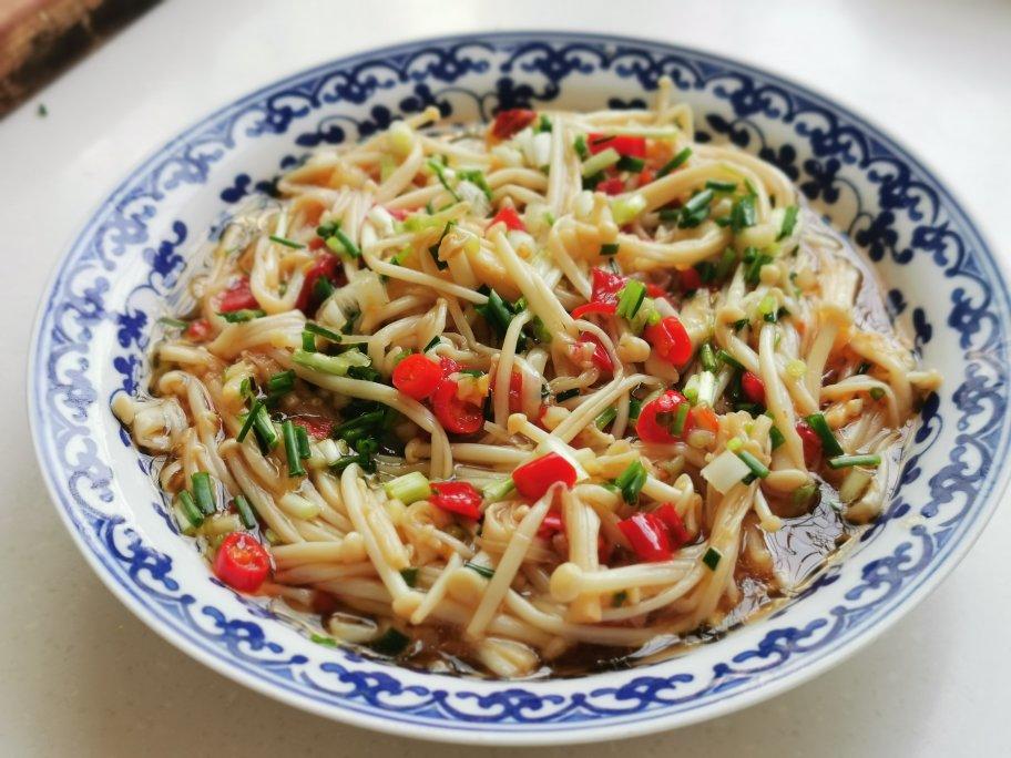 白灼油淋金针菇