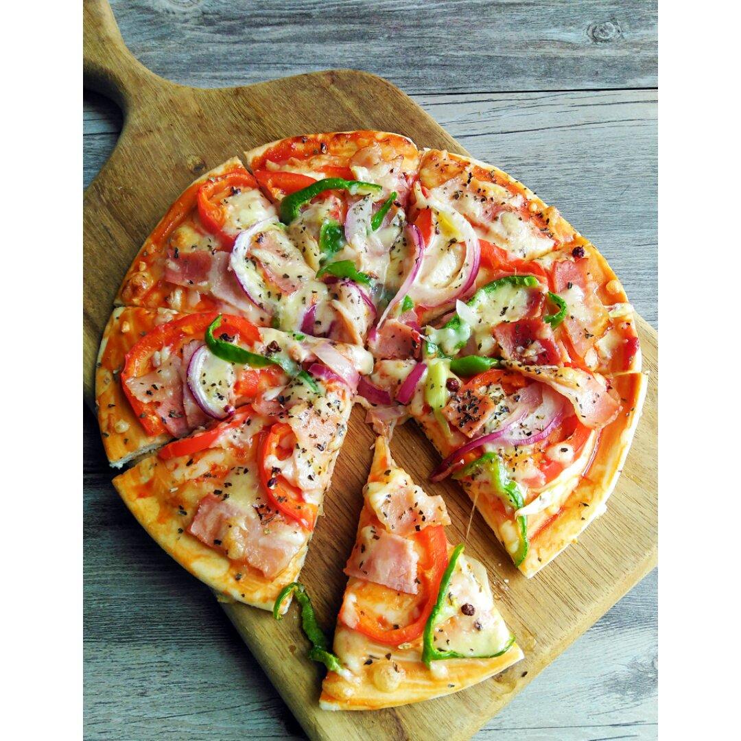 鲜虾培根薄披萨—海氏烤箱定制