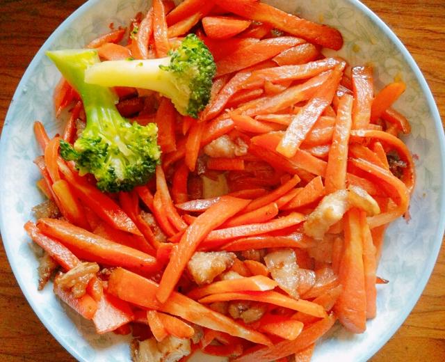 简单又健康的胡萝卜炒肉的做法