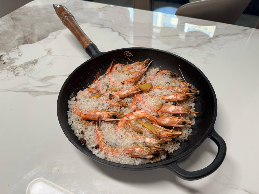 超大超鲜的盐焗🦐虾