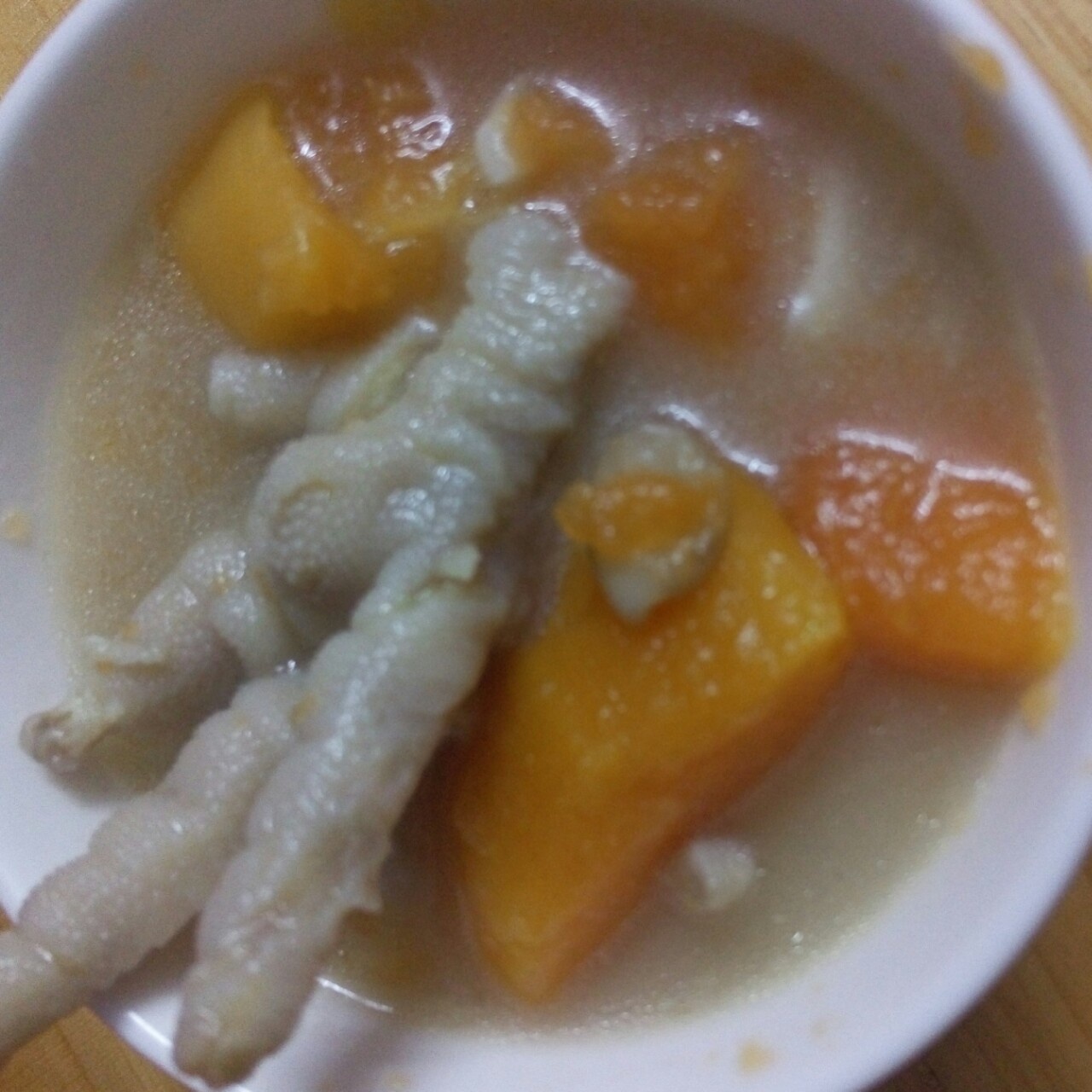 花生木瓜鸡脚汤