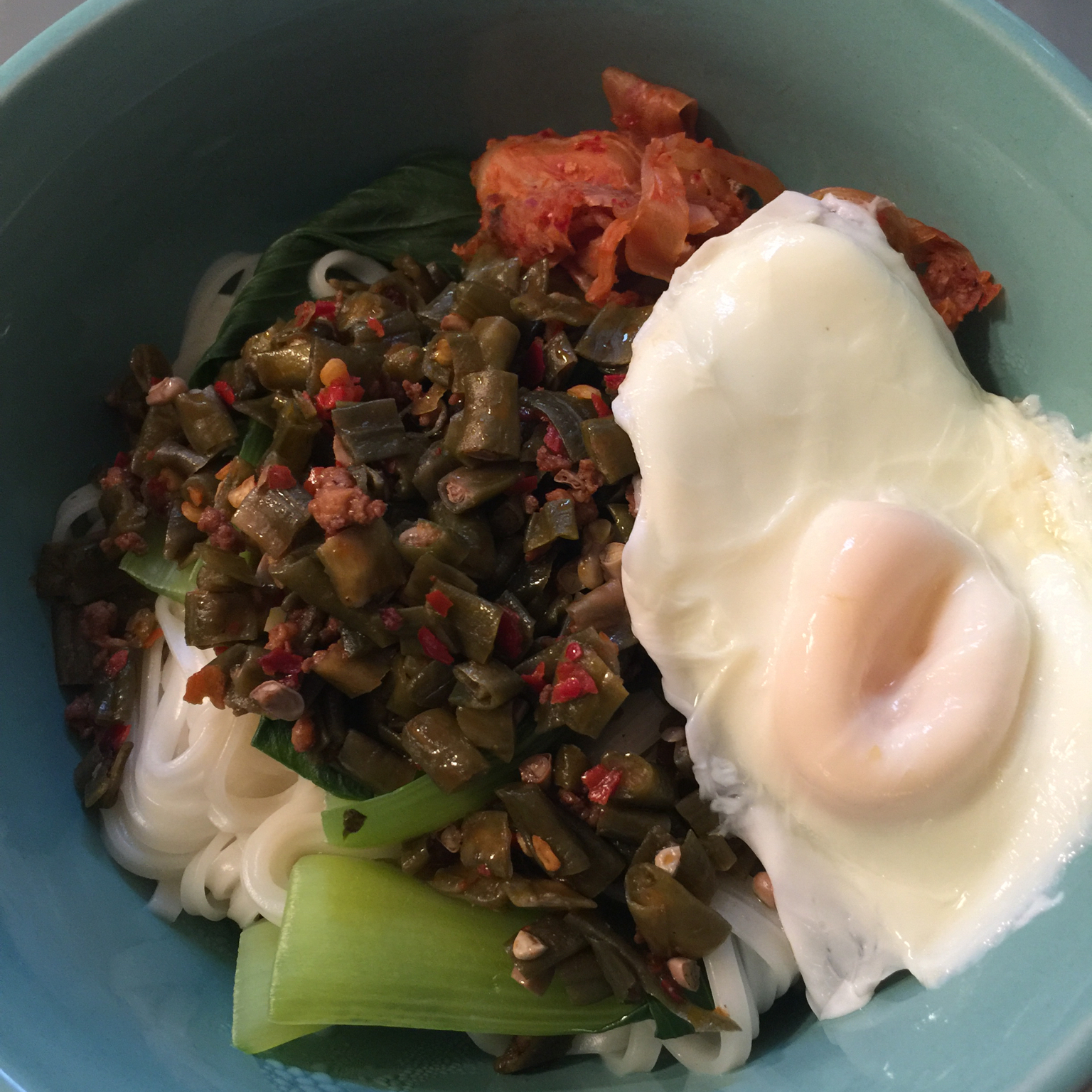 酸豆角肉末拌面