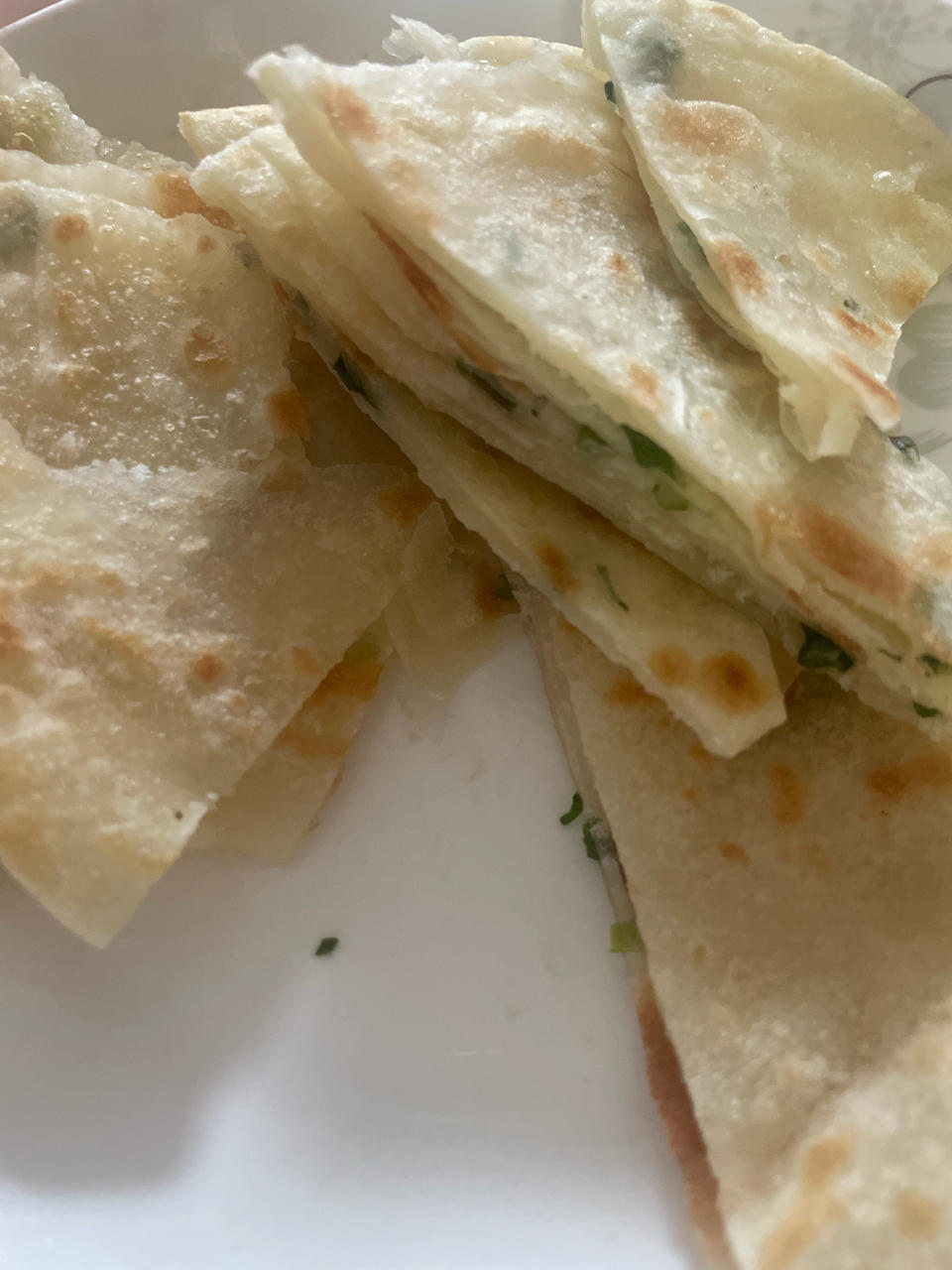不调油酥不发面（视频）柔软多层的家常烙饼㊙️千层饼
