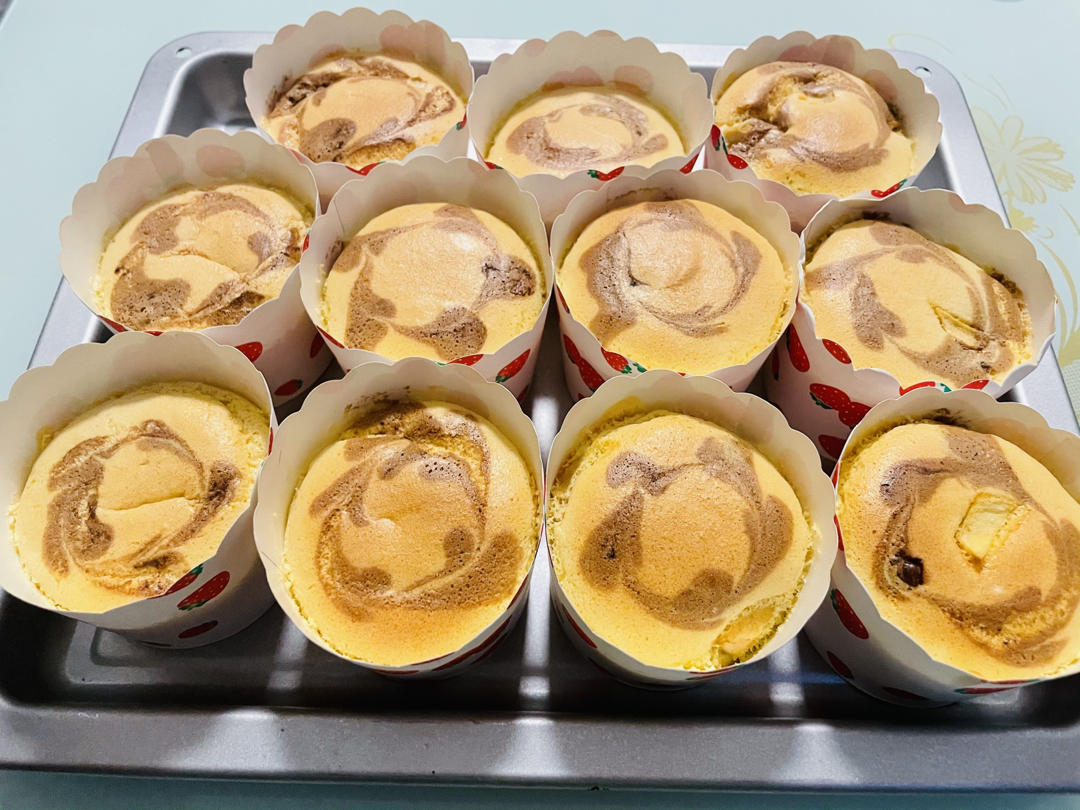 纸杯蛋糕 8寸戚风蛋糕的量