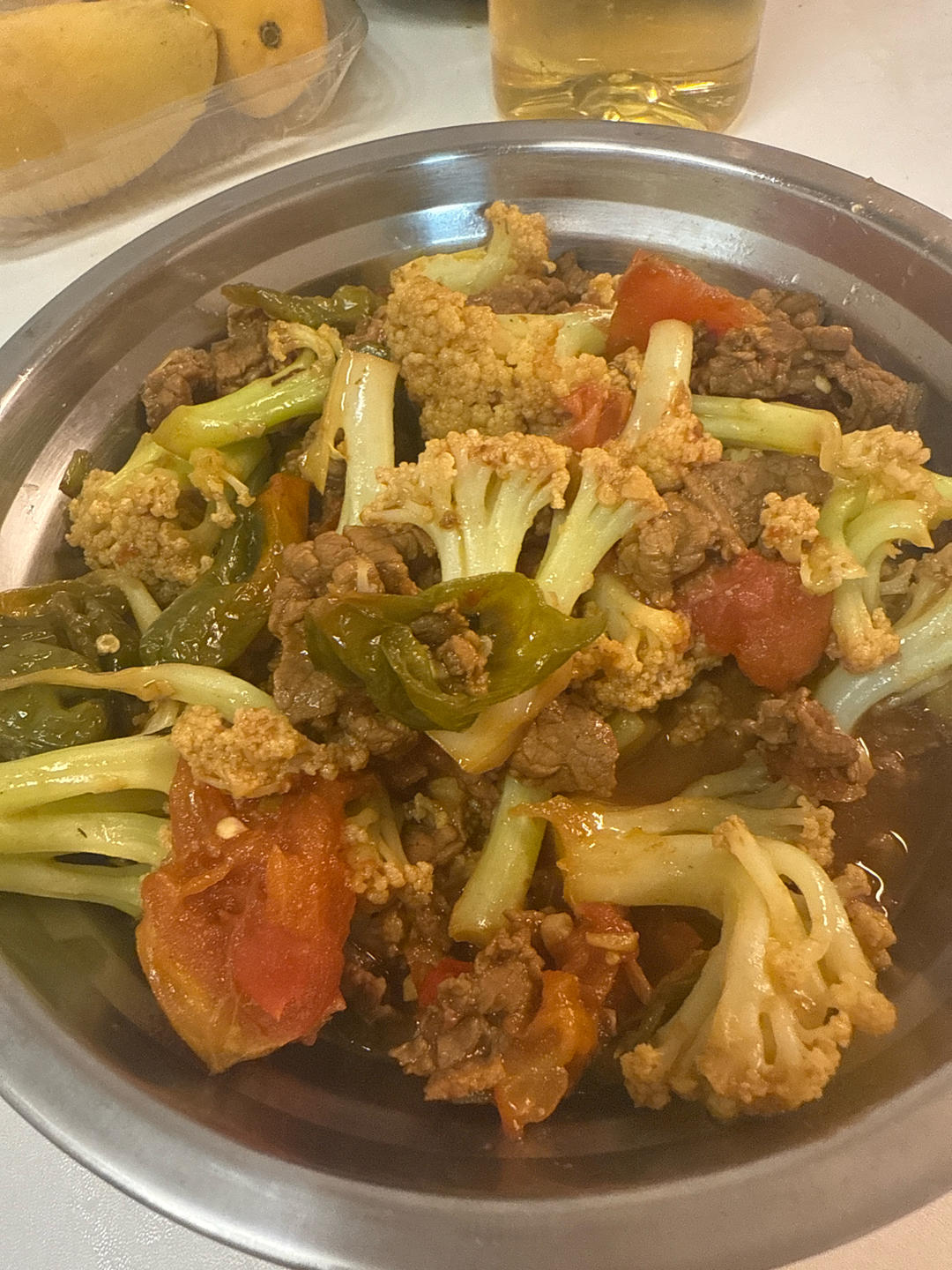 菜花炒牛肉