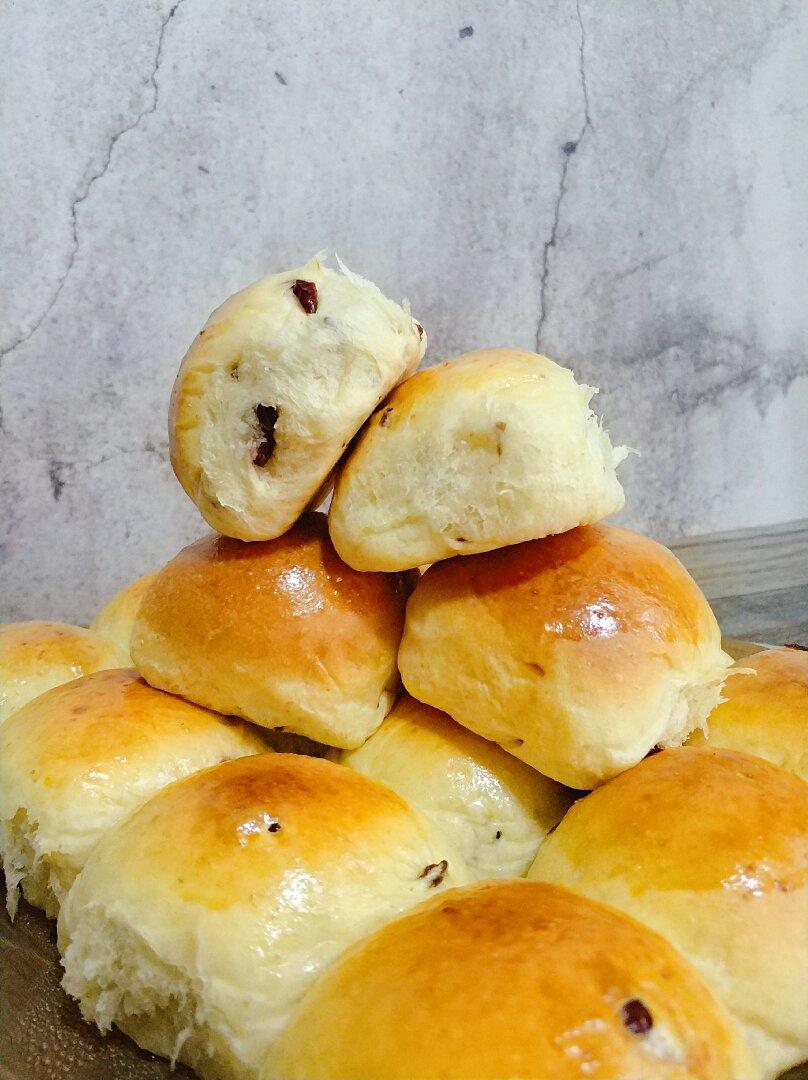 鲜奶油小餐包（一次发酵）