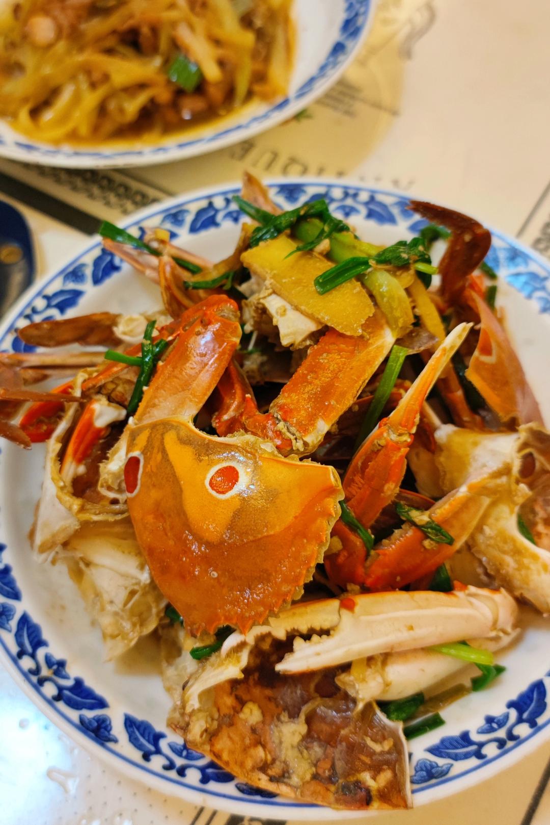 吃完舔盘子的姜葱炒蟹