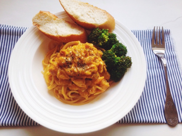 南瓜意面(Spaghetti with Pumpkin Sauce)