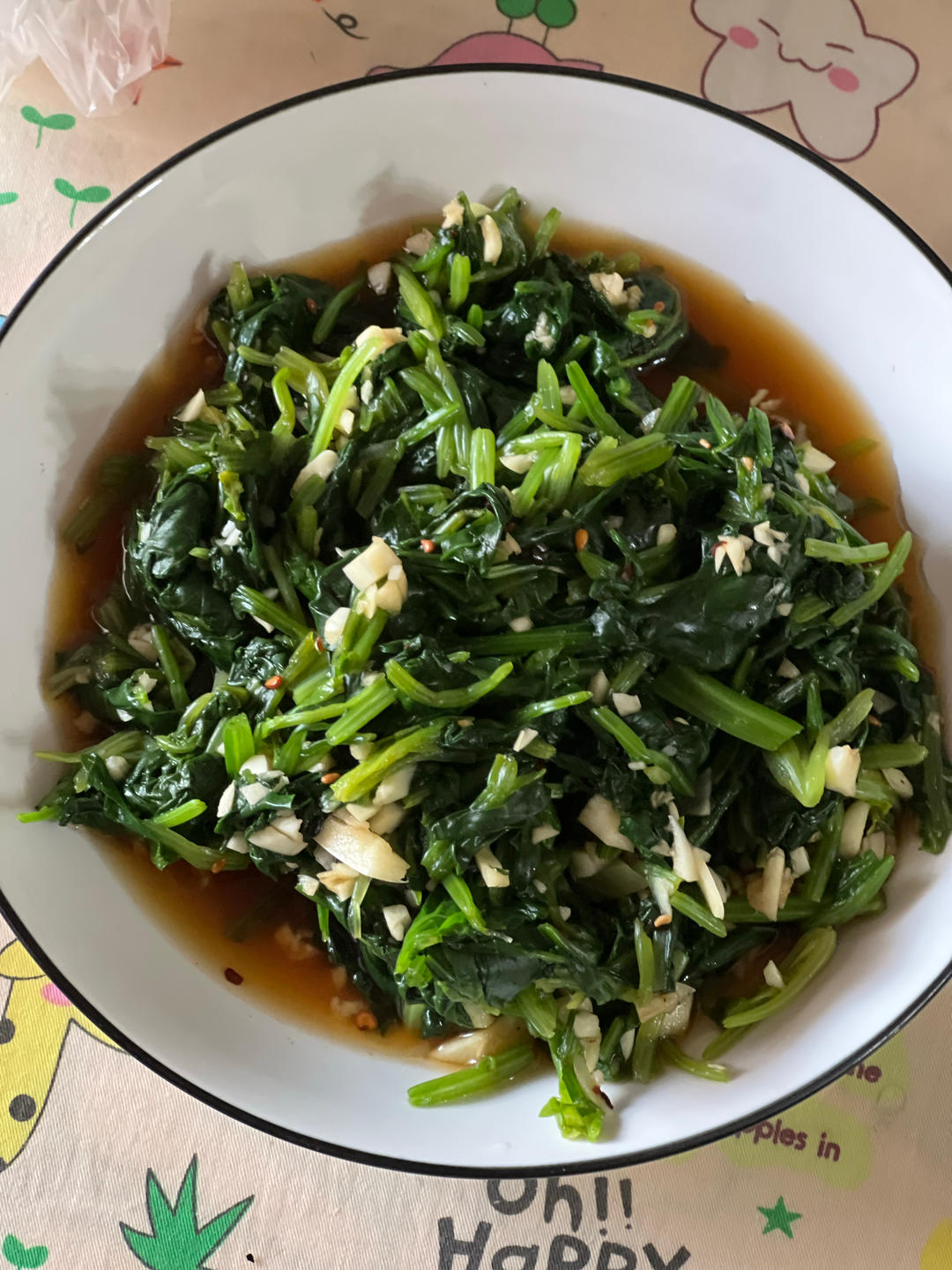 凉拌菠菜(家传秘方)