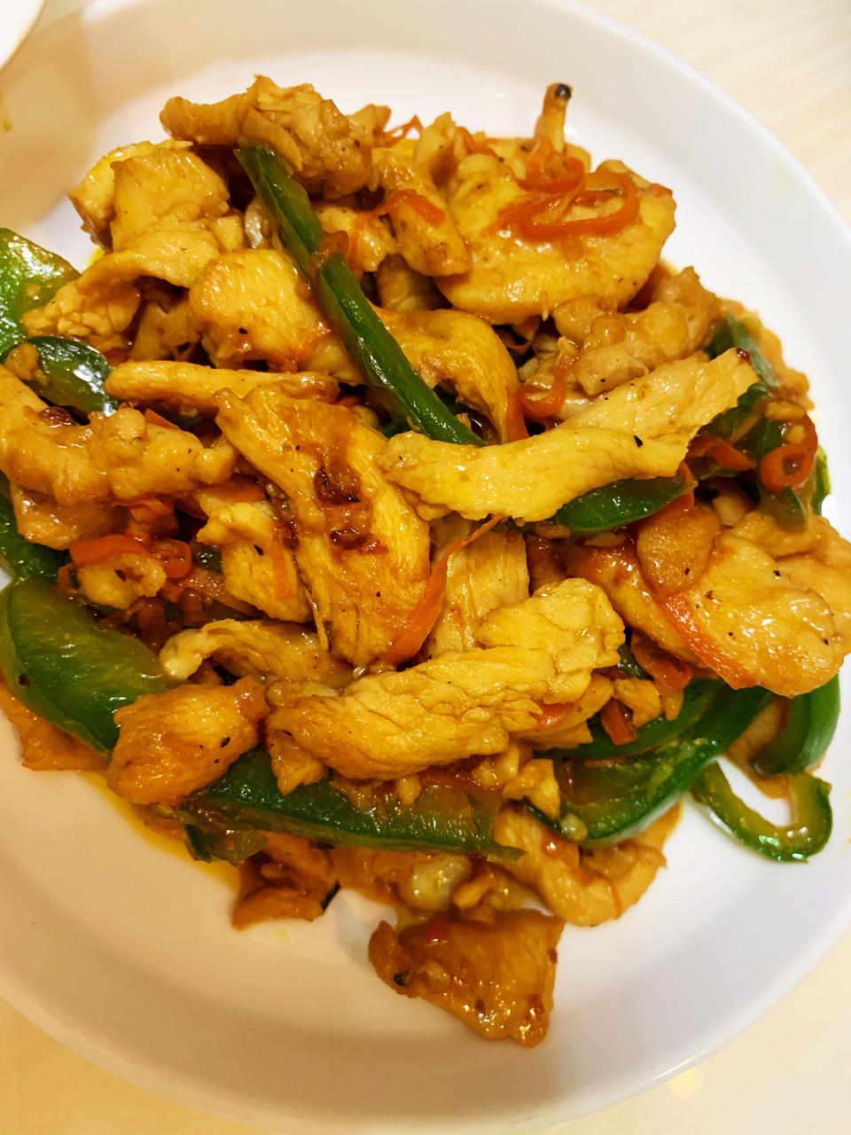 巨好吃的青椒炒鸡胸肉丝，超下饭