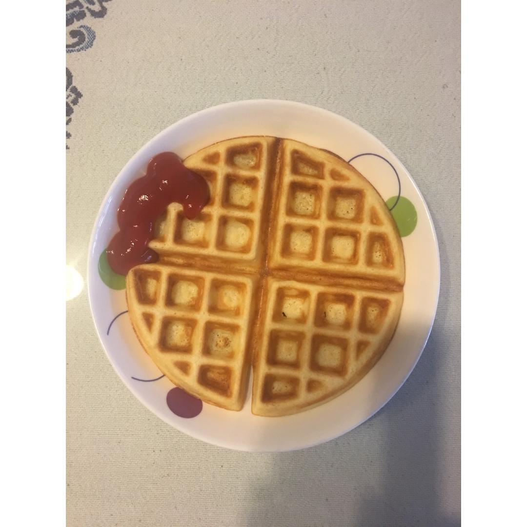 【视频食谱】酵母版脆脆华夫饼