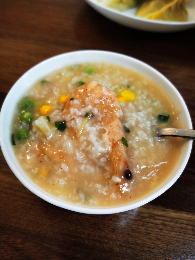鲜虾砂锅粥