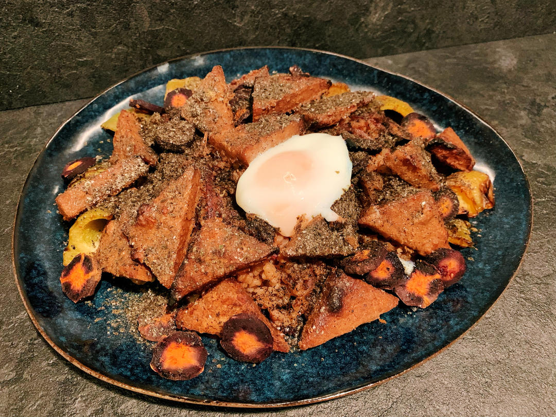 肉山熔岩蛋拌藜麦饭【健康一锅端】