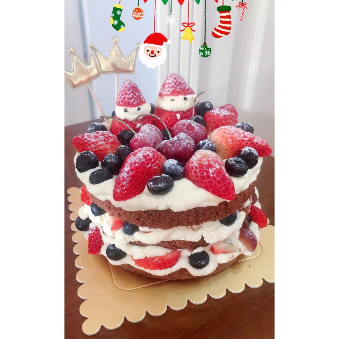 圣诞呆萌裸蛋糕