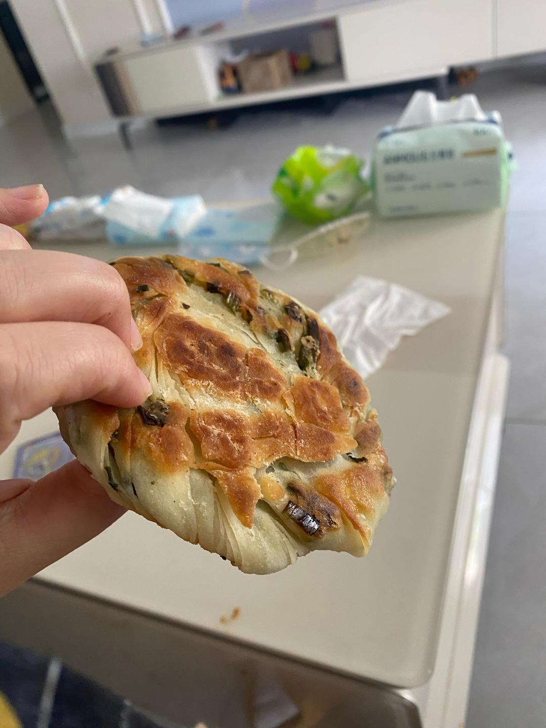 葱花手抓饼