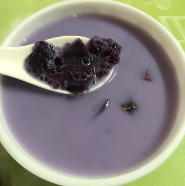 末言_xh9y做的紫薯西米奶香汤