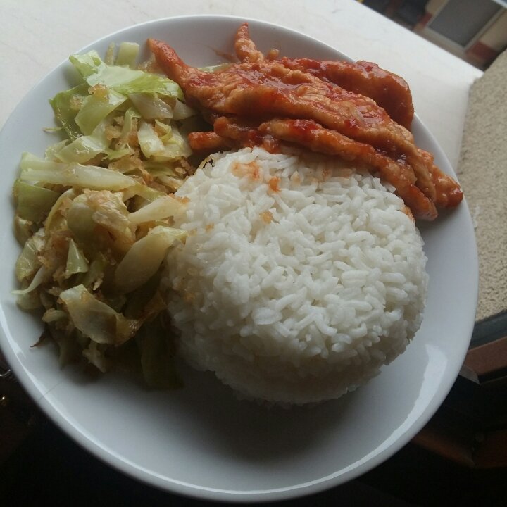 照烧鸡排饭