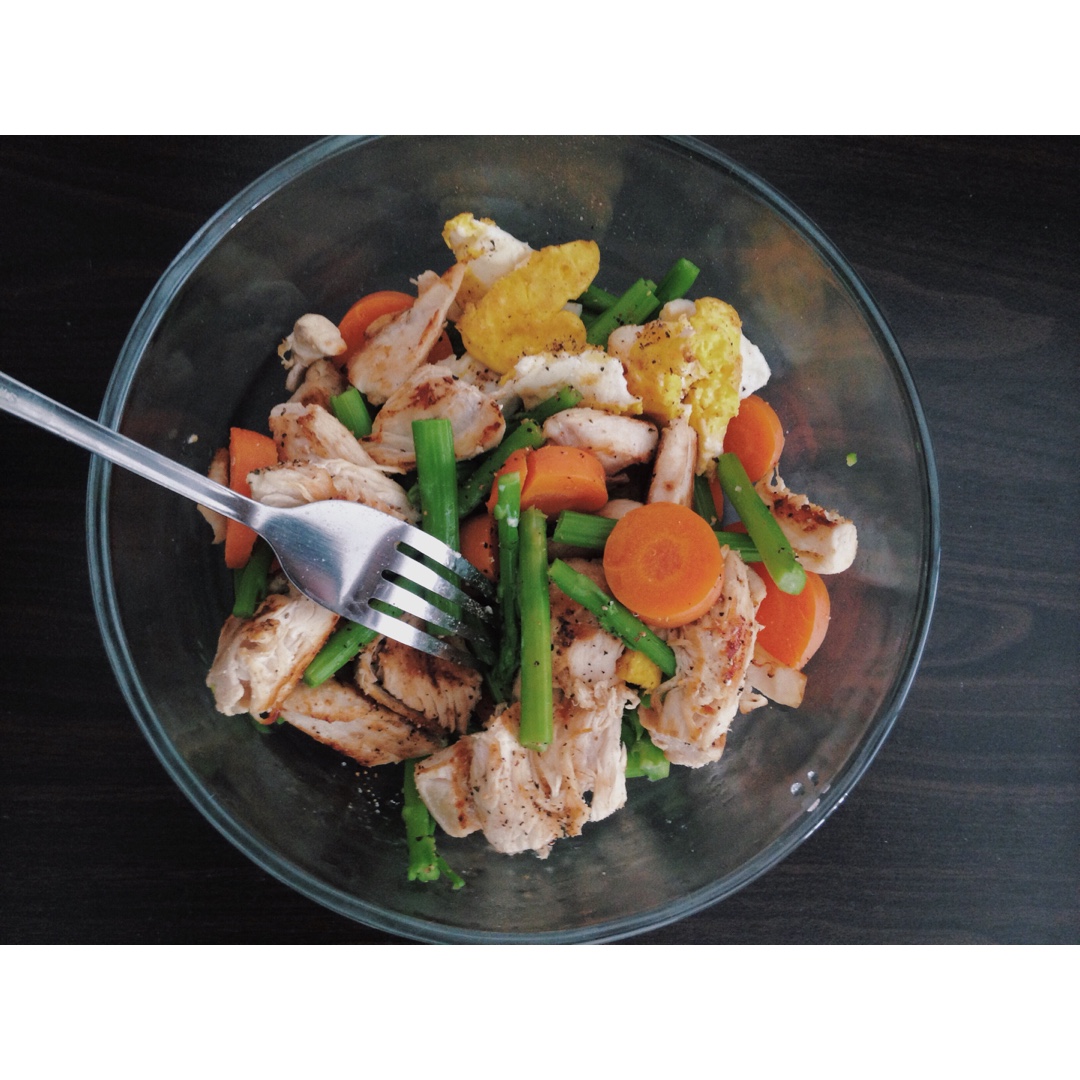 鸡胸肉蔬菜色拉