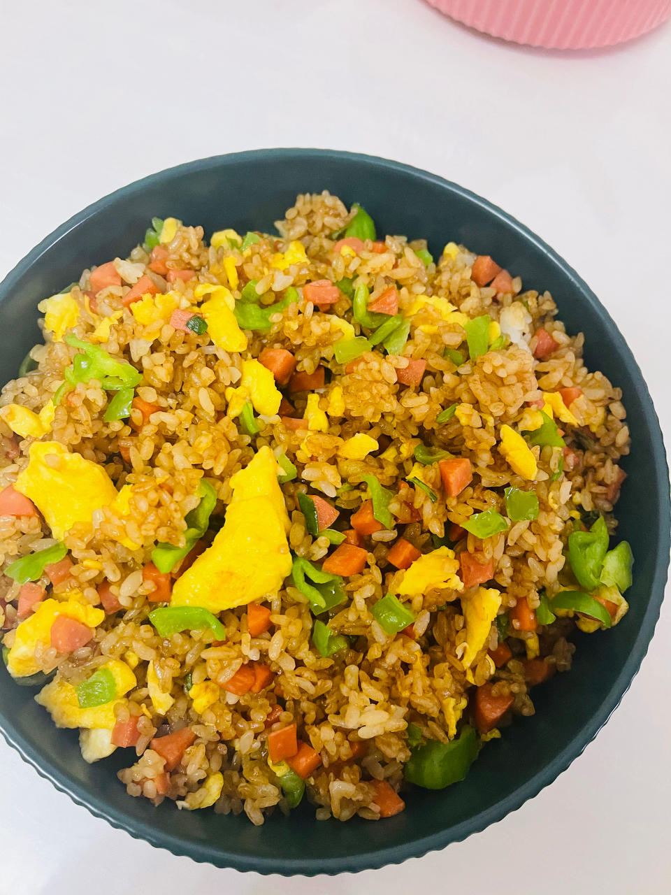 超级好吃的酱油火腿蛋炒饭！