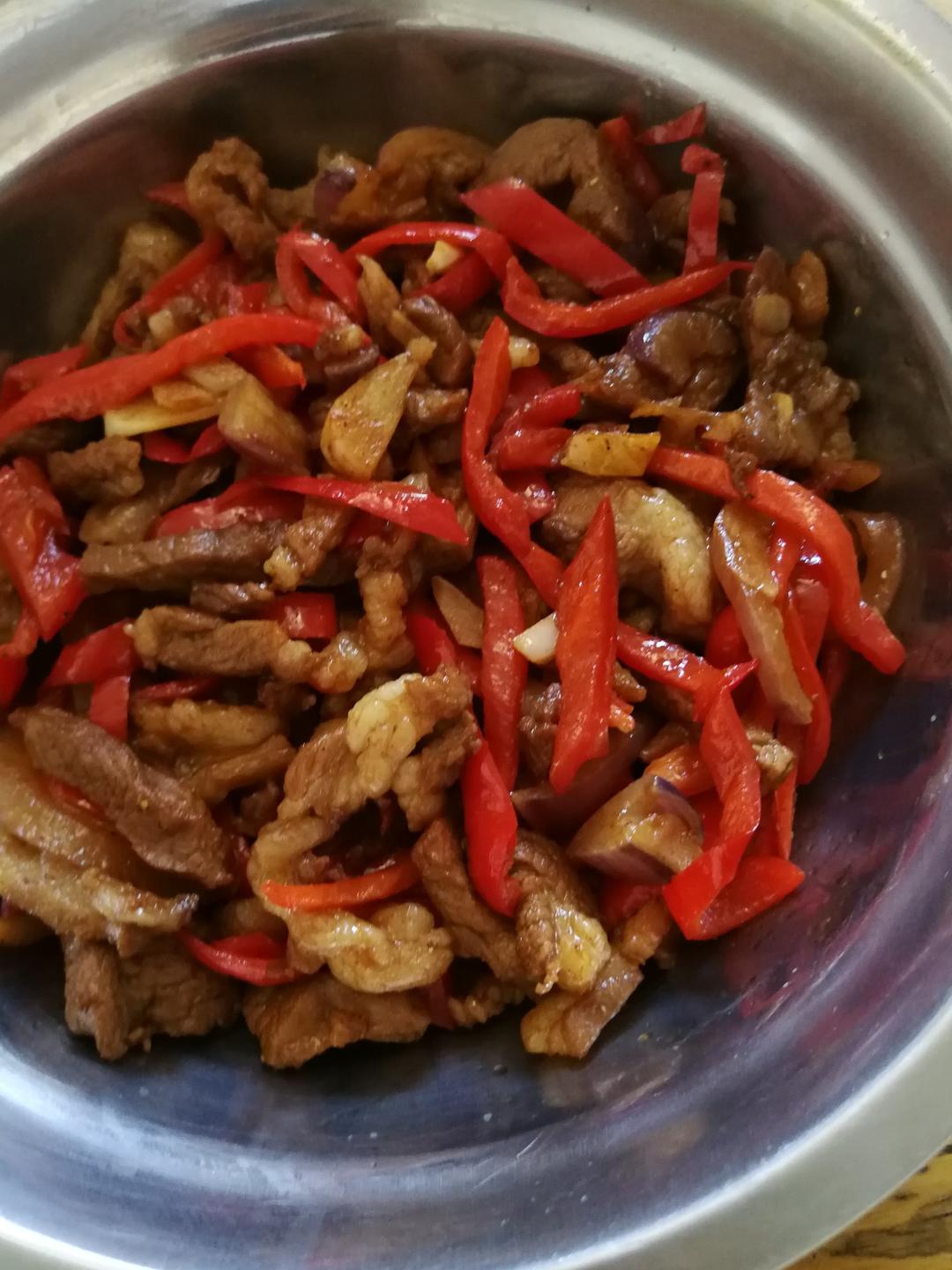 青椒炒肉丝