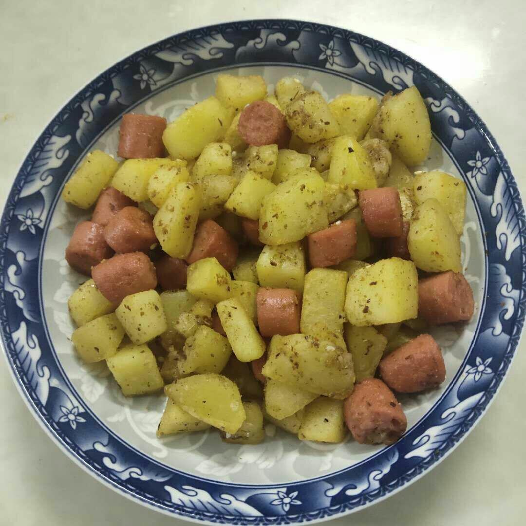 香辣过瘾的孜然土豆火腿，比路边摊还好吃
