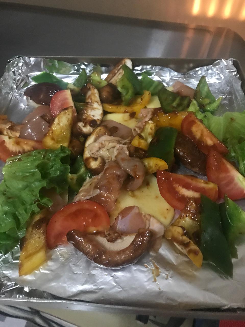 鸡肉杂蔬烧烤
