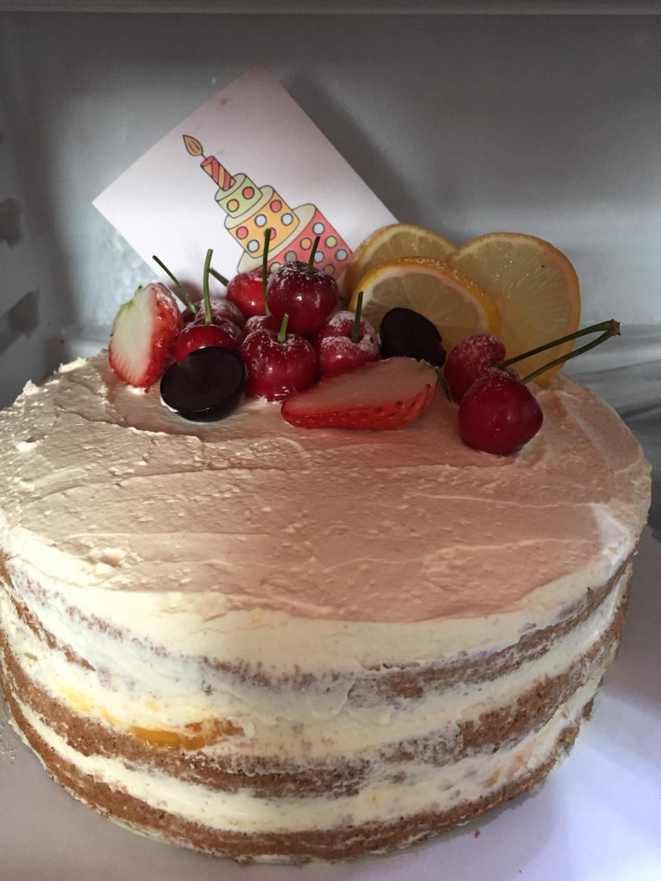 清新水果裸蛋糕