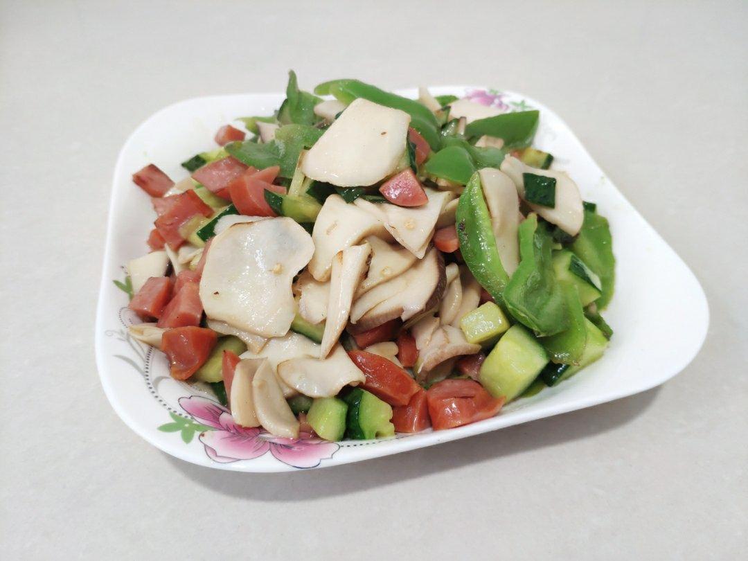 蘑菇青椒炒火腿