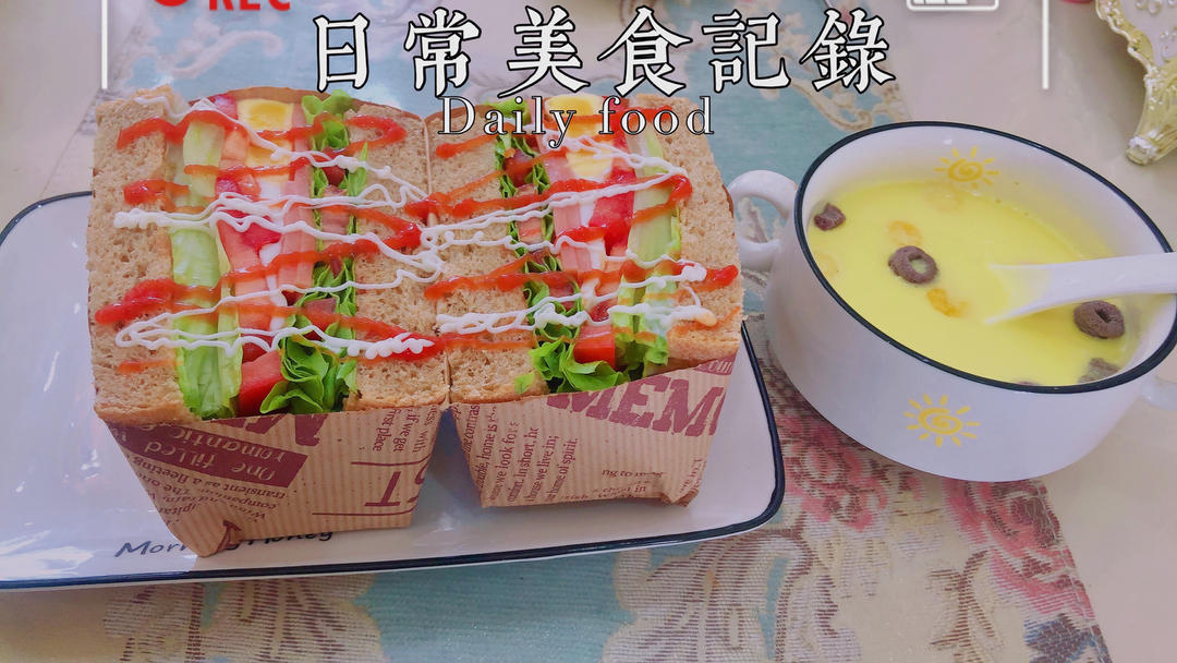 如何做超厚的沼三明治~详细tip！牛油果鸡蛋午餐肉三明治~
